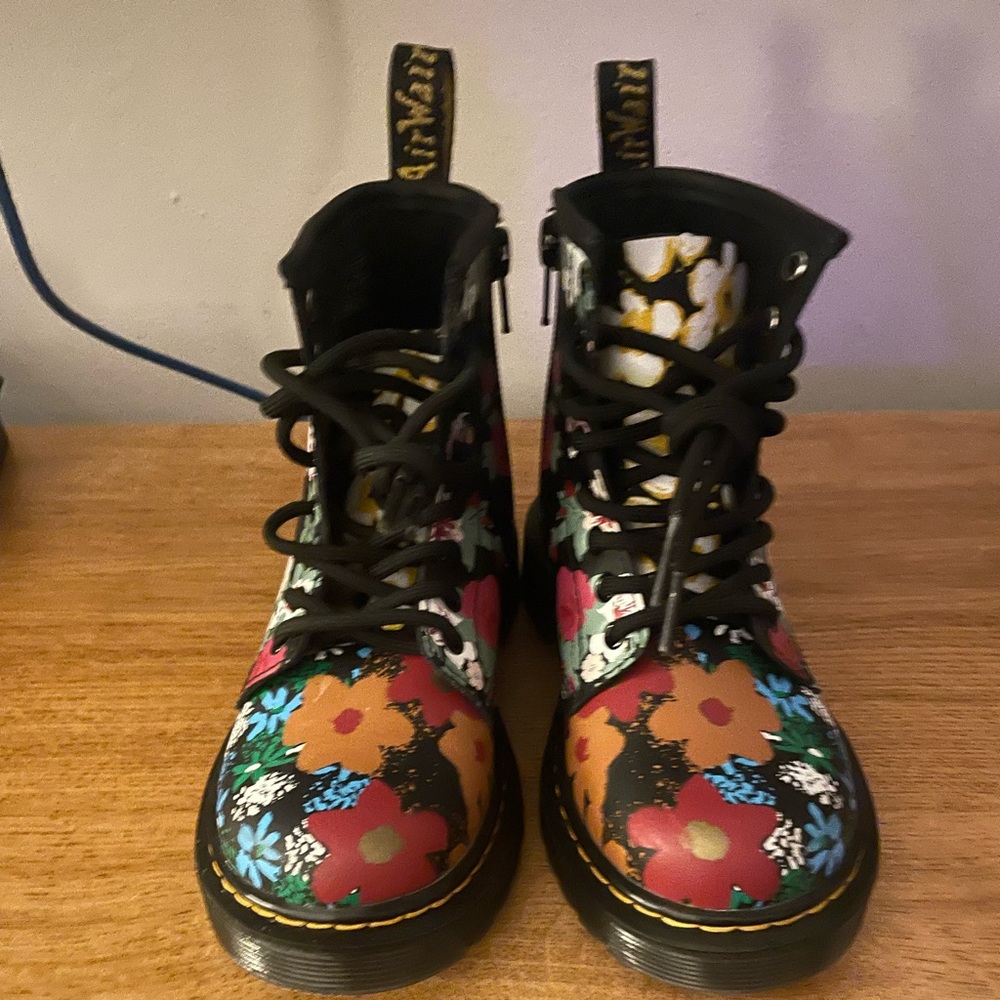 Dr. Marten 1460 Toddler Floral mashup boots size 11.
